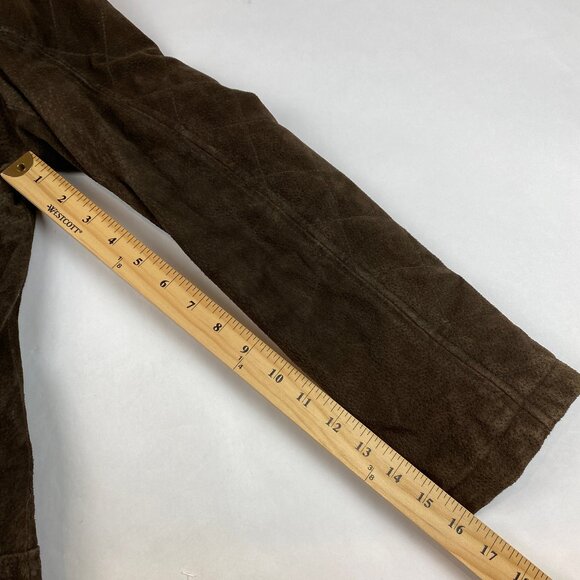 RuffHewn Suede Leather Jacket Women's Size Medium Brown - Picture 16 of 16